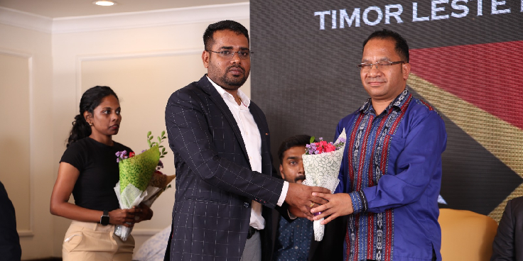 Timor Leste ambassador honoring Timor Leste delegates 2